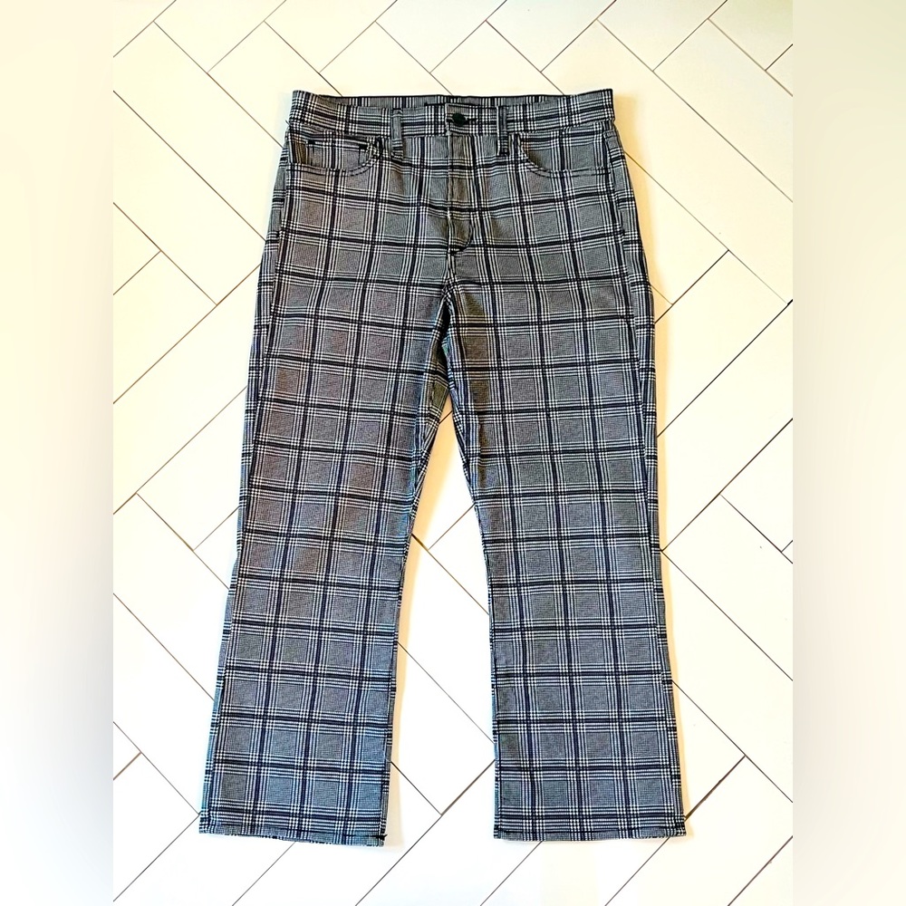 Joe’s “The Callie” high-rise cropped boot cut plaid, never worn.
